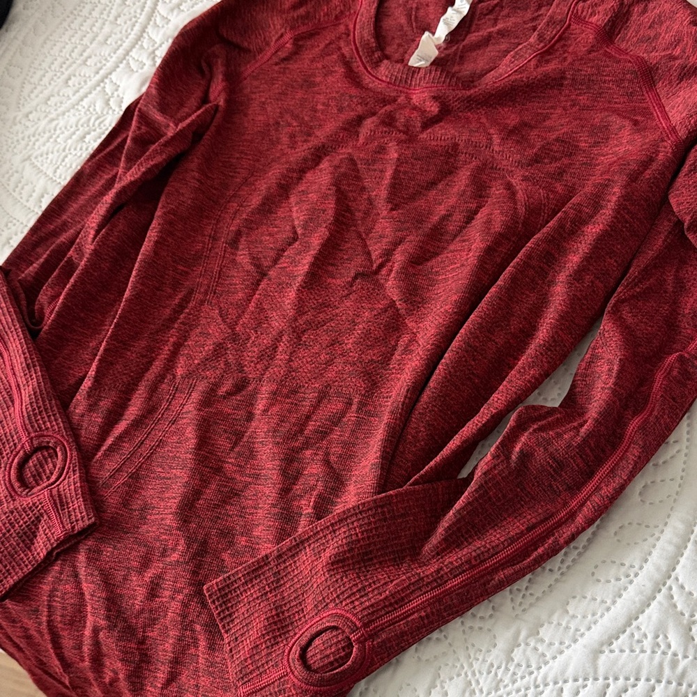 Lululemon Athletica Burgundy Knit Top